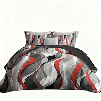 Classic striped bedspread set, lightweight