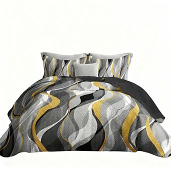 Classic striped bedspread set, lightweight