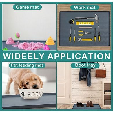 Zoulao Waterproof Silicone Under Sink Mat, Cabinet Liner for Kitchen Bathroom & Pet Area