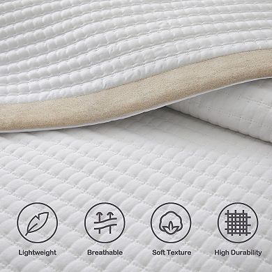 Bedspread Set with Country Stripes Lightweight Bedding