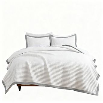 Bedspread Set with Country Stripes Lightweight Bedding