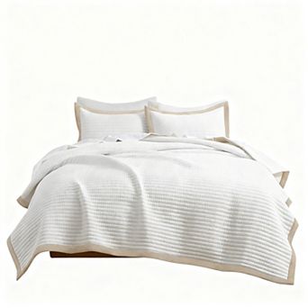 Bedspread Set with Country Stripes Lightweight Bedding