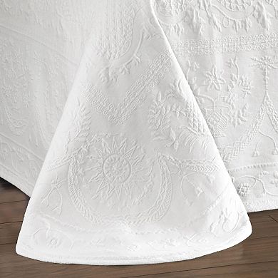 Farmhouse Style Floral Quilted Bedspread King Size