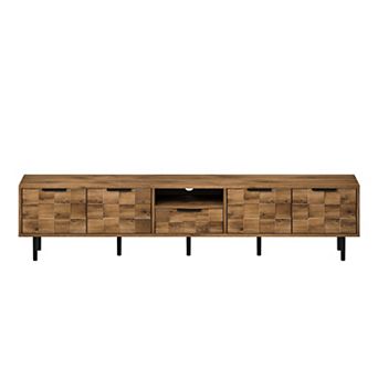 Trikiousd 78 Inch TV Stand for 65/75/85 Inch TVs, Wood Media Entertainment Center with Storage