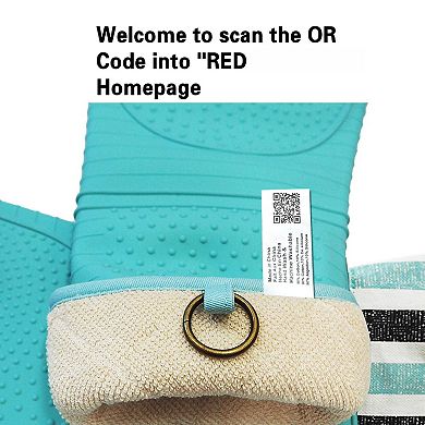 Heat-resistant 550°F silicone oven gloves, extra long