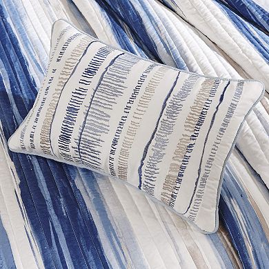 Watercolor Stripe Reversible Lightweight Bedspread