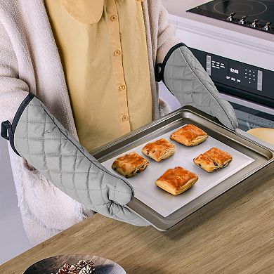 16-inch oven mitts resistant to high temperatures up to 425°F