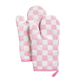 Heat-resistant oven gloves with non-slip grip