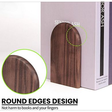 Book Ends,1 Pair Bookends Wood Book Ends Universal Economy Bookend