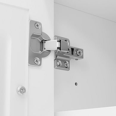 Trikiousd 128.2" Wall Unit TV Stand with Glass Cabinets & Shelves for TVs Up to 80"