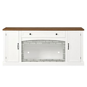 Trikiousd Farmhouse TV Stand with Drawer & Adjustable Shelves for TVs Up to 70"