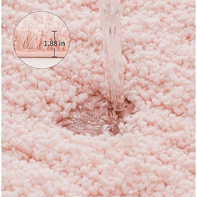 Bathroom Rugs Non Slip Washable, Ultra Soft Thick Shaggy Absorbent Bath Mats,High Density Foam Latex