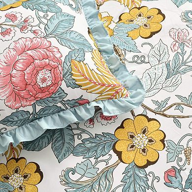 3-piece vintage ruffle bedspread