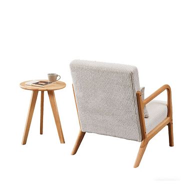 GOODSILO Mid-Century Modern Accent Chair and Coffee Table Set Vintage Luxury Style