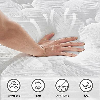GOODSILO 12 Inch Hybrid Mattress with Pocket Springs and Memory Foam Layer