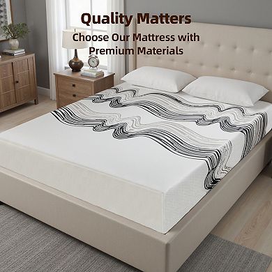 GOODSILO 12-Inch Multi-Layer Support Mattress with Cooling Cover and Motion Isolation