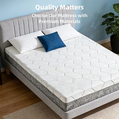 GOODSILO Premium Queen Size Cooling Gel Memory Foam Mattress with Zoned Support