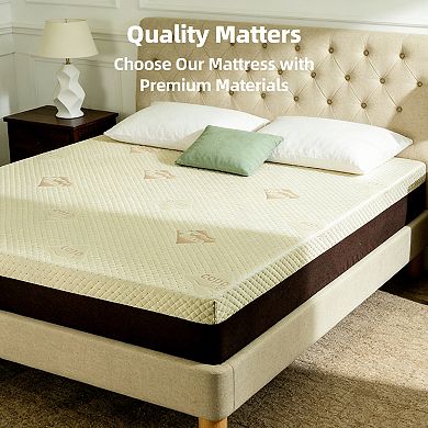GOODSILO 12-Inch Cooling Gel Memory Foam Queen Mattress with Zoned Support