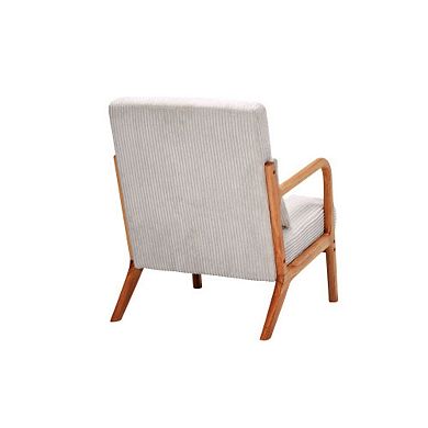 GOODSILO Modern Accent Arm Chair with Pillow Upholstered Solid Wood Frame