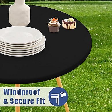 Fitted Spandex Tablecloth Waterproof Stretch Washable Cover