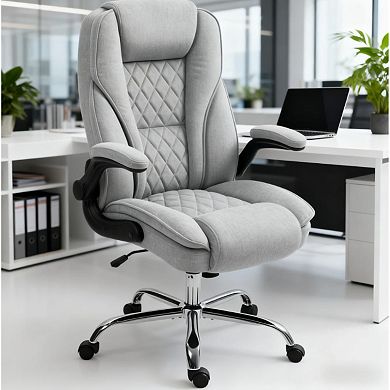 Trikiousd High Back Ergonomic Office Chair with Flip-Up Armrests and Tilt