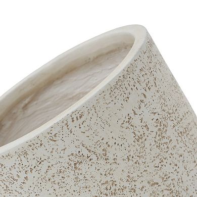 Trikiousd 3-Piece Planter Set Round Flower Pots Magnesium Oxide Planter Set of 3