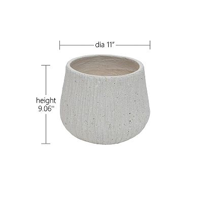 Trikiousd 11" Dia x 9.06" H Round Planters Home Garden Patio Plant Pots