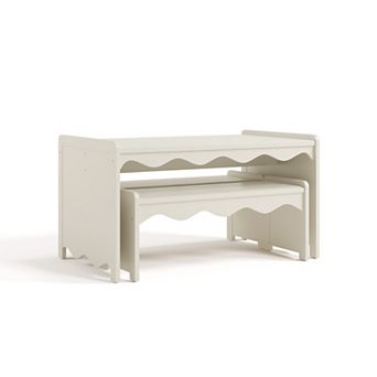 Storkcraft Casablanca Montessori 3 pc Indoor Kids Table & Bench Set