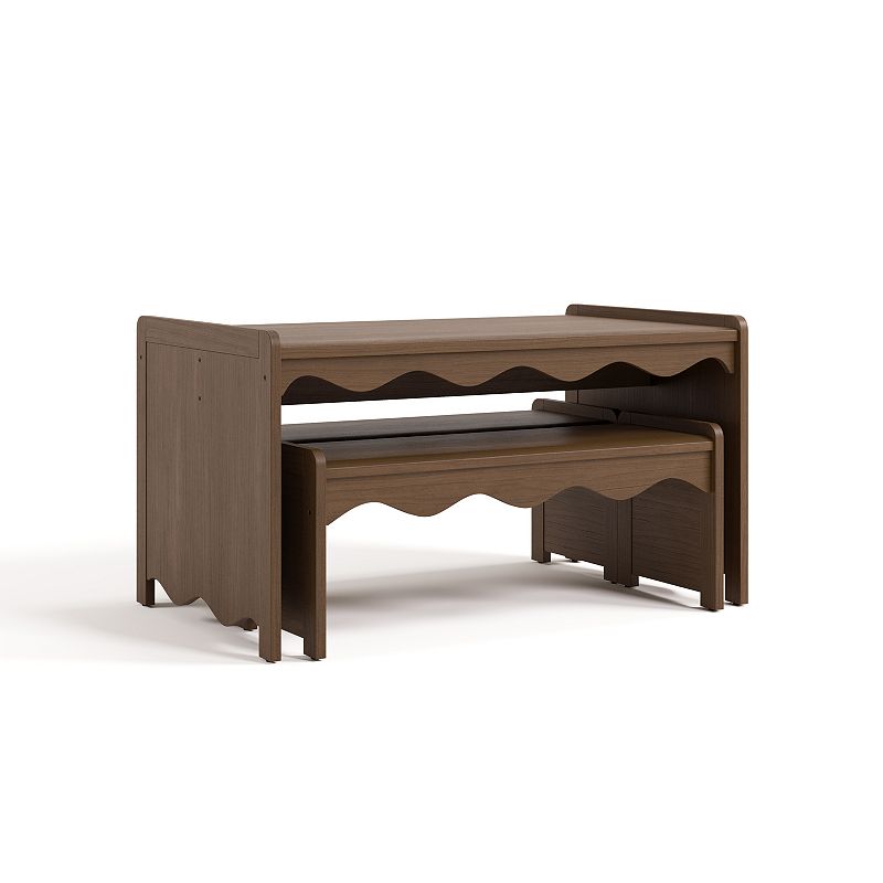 Storkcraft 3pc Casablanca Deluxe Montessori Kids' Table & Bench Set - Hazelnut