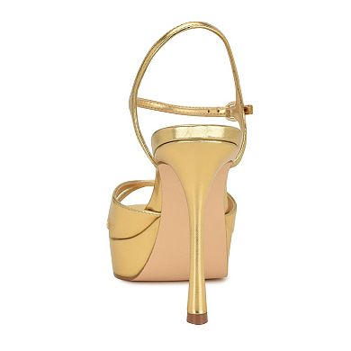 Nine West Tates Women's Stiletto Heel Square Toe Dress Sandals