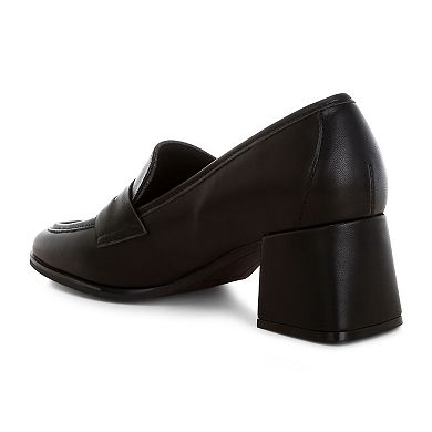 London Rag Sutapa Women's Block Heel Loafers