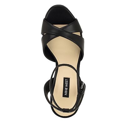 Nine West Wilda Women's Platform Heeled Sandals with Ankle Strap