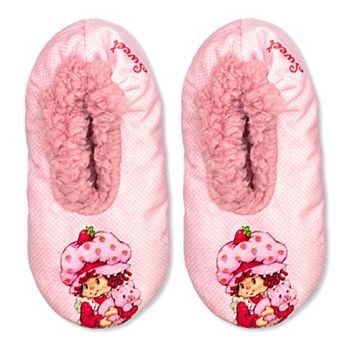 Girls' Fuzzy Babba Strawberry Shortcake Slip-On Slipper Socks