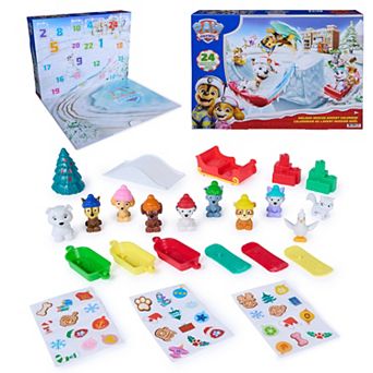 PAW Patrol Holiday Rescue Advent Calendar with 10 Action Figures & 7 Vehicles