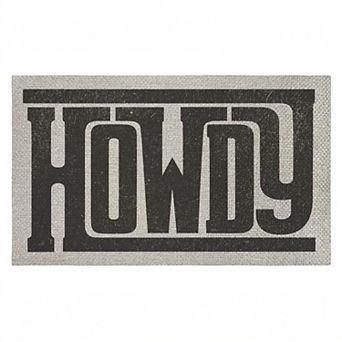 Stupell Home Decor Bold Western Howdy Greeting Welcome Mat
