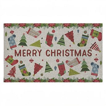 Stupell Home Decor Christmas Merriment Stockings Doormat