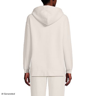 Women's Lands' End Long Sleeve Hooded Tunic Sweatshirt