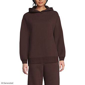 Women's Lands' End Long Sleeve Hooded Tunic Sweatshirt