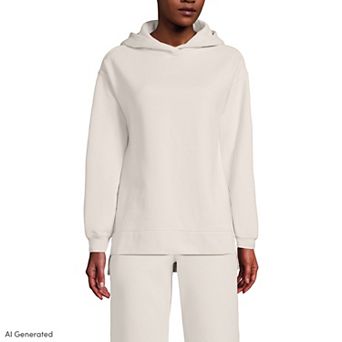 Women's Lands' End Long Sleeve Hooded Tunic Sweatshirt