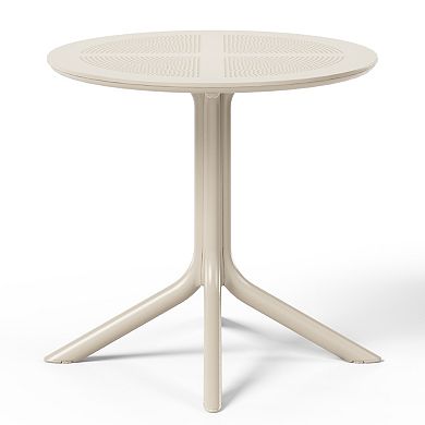 5-Piece Modern Patio Round Dining Table Set with Stackable Patio Dining Chairs