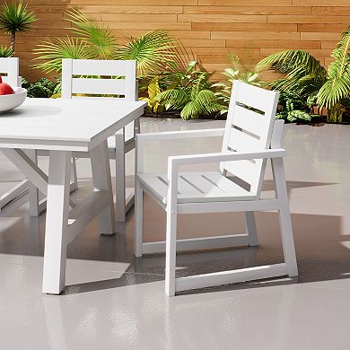 HDPE Outdoor Patio Dining Arm Chair