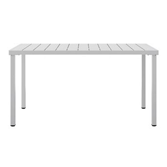 59" Iron Metal Outdoor Rectangular Patio Dining Table For 6