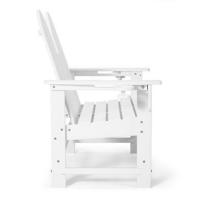 Outdoor Patio 49" HDPE Adirondack Garden Bench