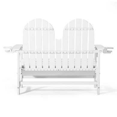 Outdoor Patio 49" HDPE Adirondack Garden Bench