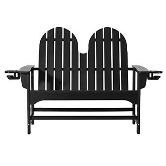Outdoor Patio 49" HDPE Adirondack Garden Bench