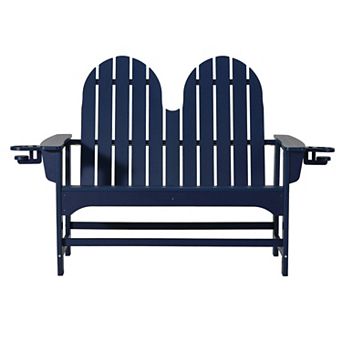 Outdoor Patio 49" HDPE Adirondack Garden Bench