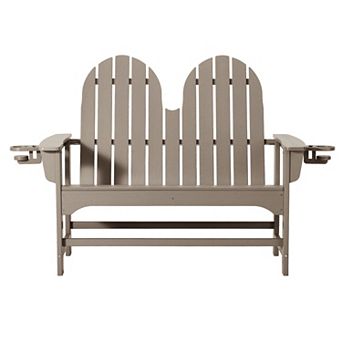 Outdoor Patio 49" HDPE Adirondack Garden Bench