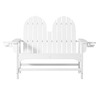 Outdoor Patio 49" HDPE Adirondack Garden Bench