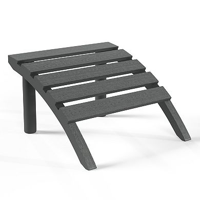 Outdoor Patio HDPE Adirondack Ottoman Footrest