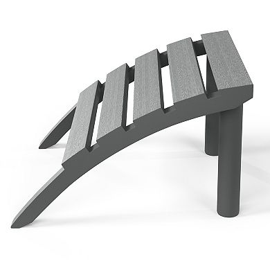 Outdoor Patio HDPE Adirondack Ottoman Footrest